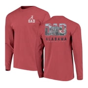 Mens Crimson Alabama Crimson Tide Fathers Day Campus Drawing Long Sleeve T-Shirt