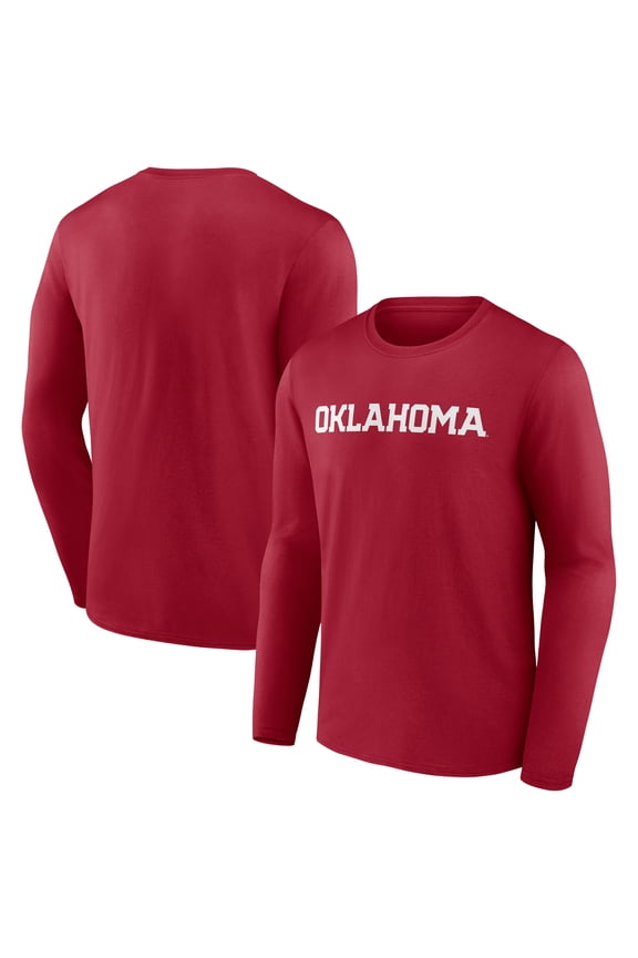 Men's Crimson Oklahoma Sooners Arch Long Sleeve T-Shirt