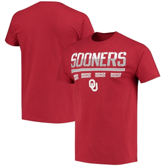 Men's Crimson Oklahoma Sooners Lined T-Shirt