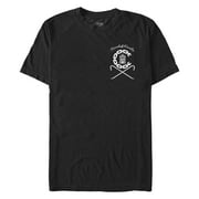 Men's Crooks & Castles Ancient Tower Chain Badge Graphic T-Shirt