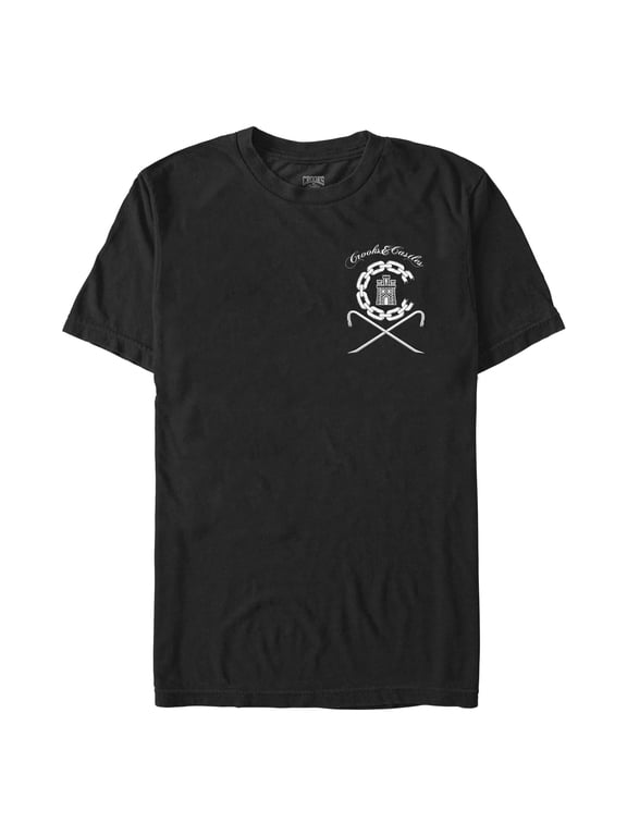 Men's Crooks & Castles Ancient Tower Chain Badge Graphic T-Shirt