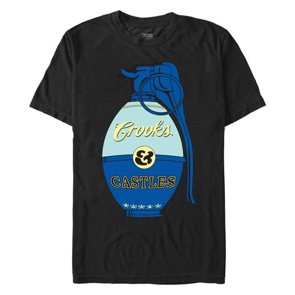 Men's Crooks & Castles Blue Grenade  Graphic T-Shirt