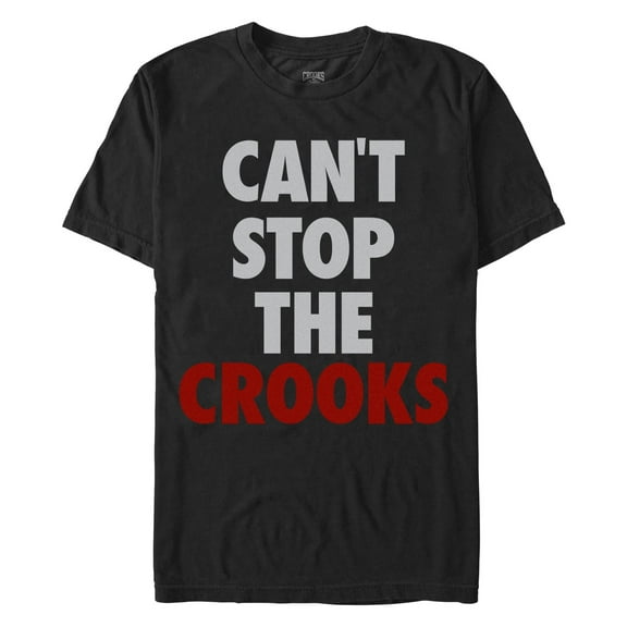 Men's Crooks & Castles Can't Stop the Crooks Quote Graphic T-Shirt