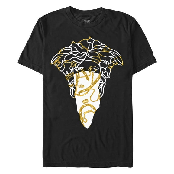 Men's Crooks & Castles Medusa Gold Chain Bandana Graphic T-Shirt