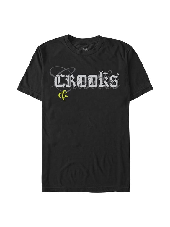 Men's Crooks & Castles Overlay Dark Logo Graphic T-Shirt
