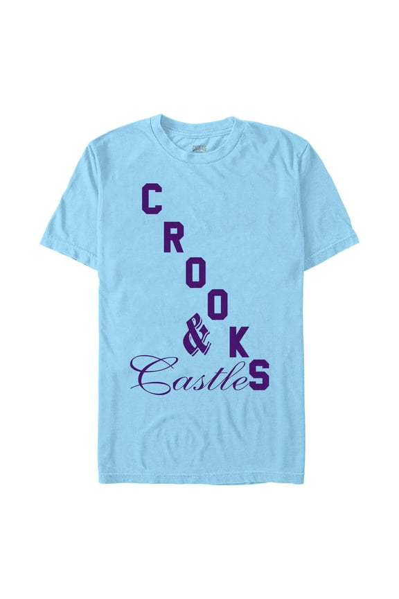 Men's Crooks & Castles Purple Big Bold Logo Graphic T-Shirt
