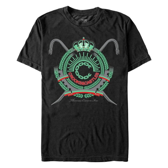 Men's Crooks & Castles Thomas Crown Inc. Green Coat of Arms Graphic T-Shirt