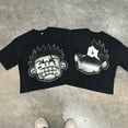 thumbnail image 1 of Men's Cropped T-Shirt Fashion Graphic Tees Streetwear Casual Summer Tops, 1 of 6