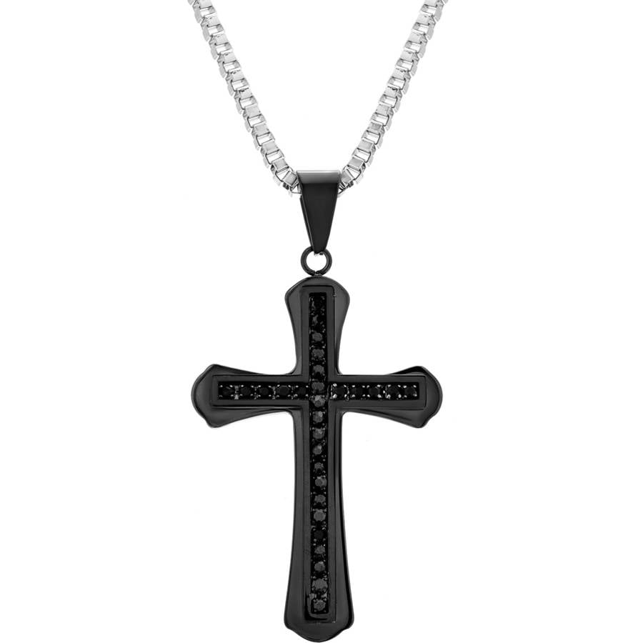 Men's Cross Pendant Box Chain 24