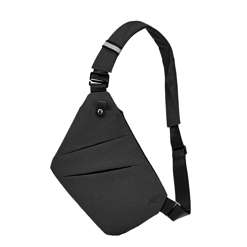 Men's Crossbody Messenger Bag Waterproof Shoulder Backpack Antitheft Waist Bag (1 PieceBlack