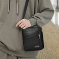 thumbnail image 1 of Men's Crossbody Shoulder Bag, Genuine Leather Small Messenger Satchel for Work Business Travel, Side Purse, 1 of 6