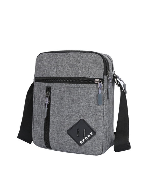 Men's Crossbody Shoulder Bags Messenger Shoulder Bags Small Sling Pack Waterproof Oxford Packs for Work Business