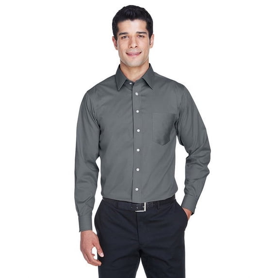Men's Crown Woven Collection® Solid Stretch Twill - GRAPHITE - M