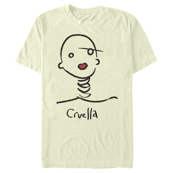 Men's Cruella Abstract Doodle  Graphic Tee Beige X Large