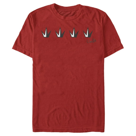 Men's Cruella Crowns Logo  Graphic Tee Red Large