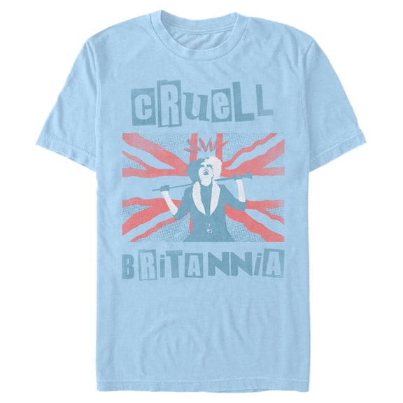 Men's Cruella Cruell Britannia Graphic Tee Light Blue X Large
