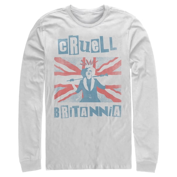 Men's Cruella Cruell Britannia  Long Sleeve Shirt White Large