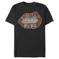 thumbnail image 1 of Men's Cruella Distressed Red Lips Logo Graphic Tee Black Large, 1 of 5