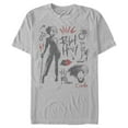 thumbnail image 1 of Men's Cruella Fashion Drawings  Graphic Tee Silver 2X Large, 1 of 4