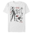 thumbnail image 1 of Men's Cruella Fashion Drawings  Graphic Tee White Medium, 1 of 5