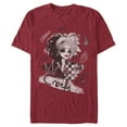 thumbnail image 1 of Men's Cruella Fashion Sketch  Graphic Tee Cardinal Medium, 1 of 5