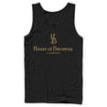 thumbnail image 1 of Men's Cruella House of Baroness London Logo Gold  Tank Top Black Small, 1 of 5