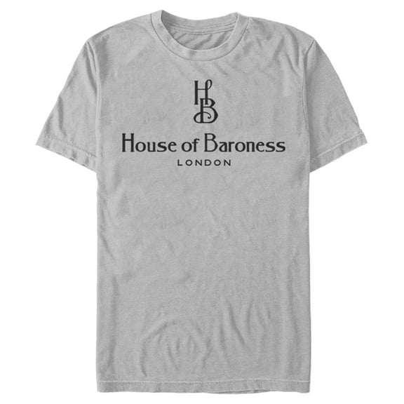 Men's Cruella House of Baroness London Logo Graphic Tee Silver Large