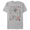 thumbnail image 1 of Men's Cruella Rebel Icons  Graphic Tee Silver X Large, 1 of 4