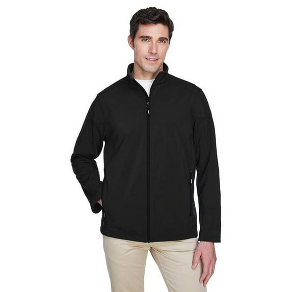 CORE365 88184 Men's Cruise Two-Layer Fleece Bonded Soft Shell Jacket-Black-XS