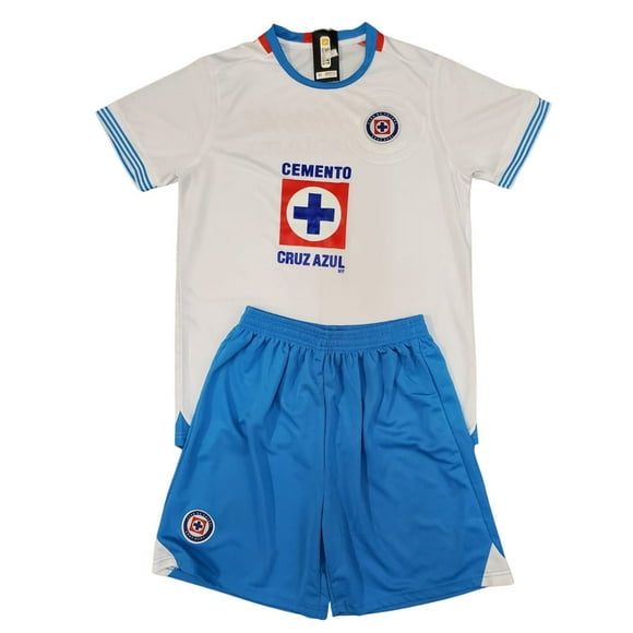 Men's Cruz Azul Away Soccer Set - Playera y Short de Cruz Azul Visita - Small