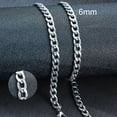 thumbnail image 1 of Men's Cuban Link Chain Necklace Stainless Steel Black Gold Color Male Choker colar Jewelry Gifts for Him, 1 of 6