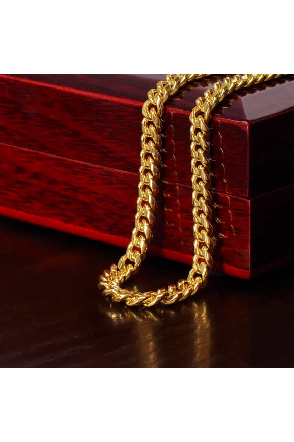 Men's Cuban Necklace Neck Chain, Adjustable Length, Gold Chain, Silver Chain