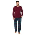 thumbnail image 1 of Men's Cuddl Duds® Cabin Fleece Long Sleeve Pajama Top & Pajama Pants Set Color: Multi Plaid Size: XXL, 1 of 4