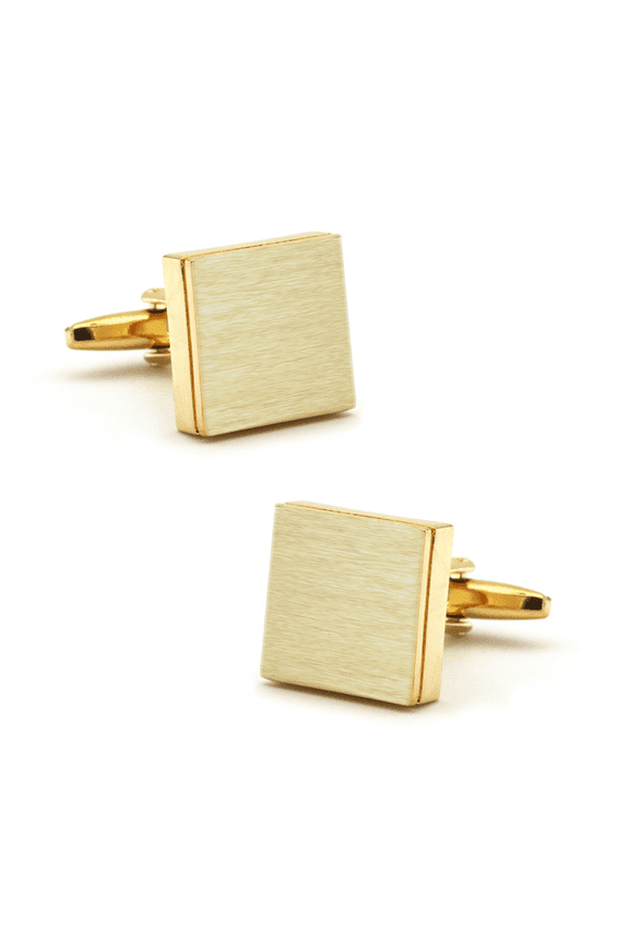 Men's Cuff Links Golden Quadrate Cufflinks