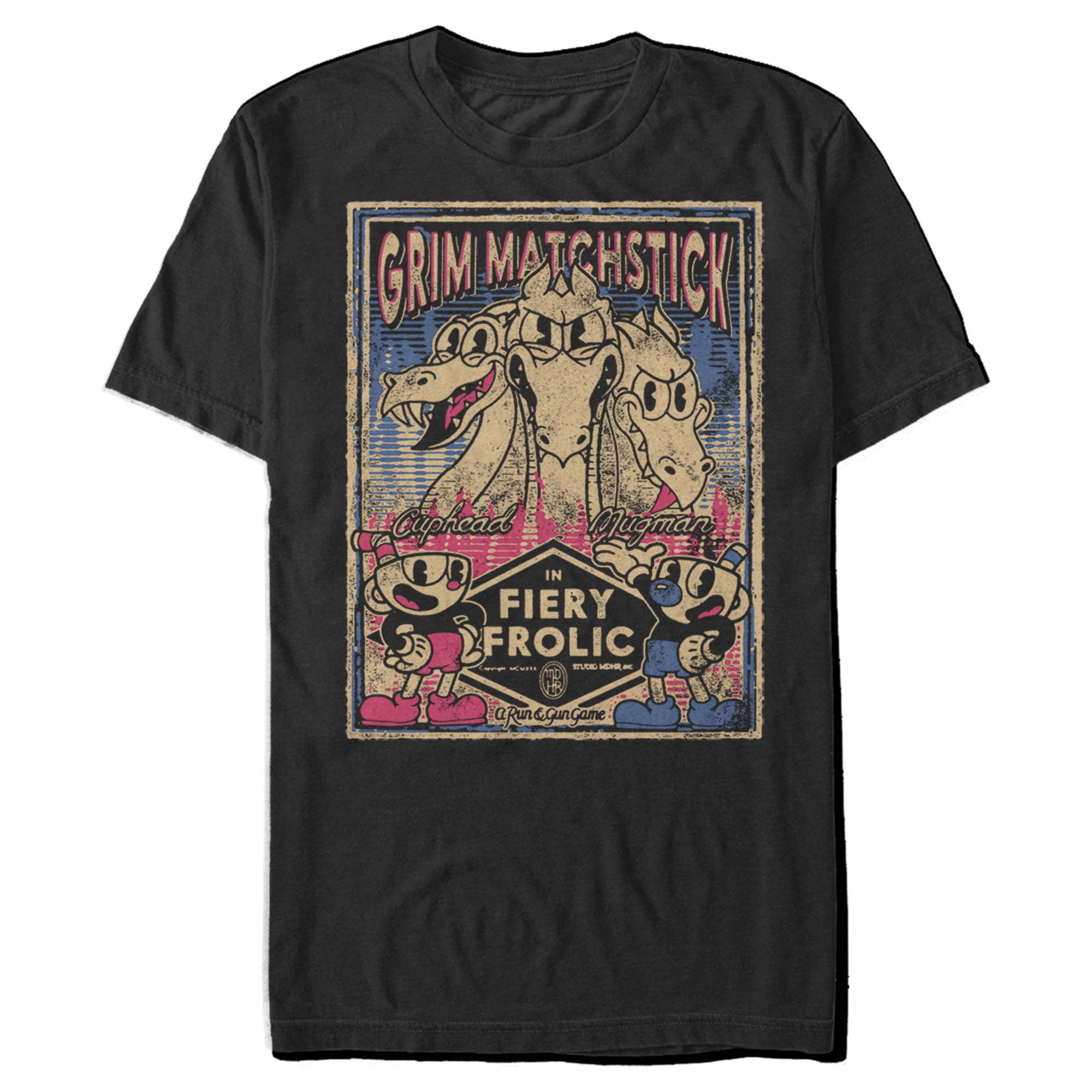 Cuphead Grim Matchstick Fiery Frolic Graphic T-Shirt Cuphead Grim Matchstick Fiery Frolic Graphic T-Shirt