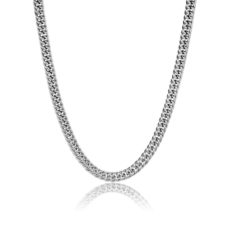 Men's Curb Chain Necklace Sleek Interlocking Links Jewelry