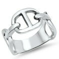 thumbnail image 1 of Men's Curb Link Chain Design Ring .925 Sterling Silver Band Jewelry Female Male Unisex Size 6, 1 of 4