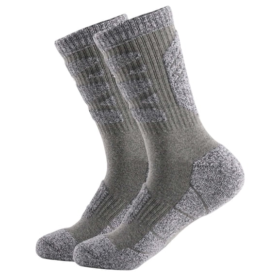 Men's Cushioned Crew Socks Thick Terry Bottom Sports Socks Breathable Moisture Control Hiking Socks Odor Resistant Mid-Calf Athletic Socks For Work Gym