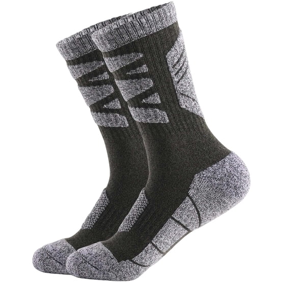 Men's Cushioned Crew Socks Thick Terry Bottom Sports Socks Breathable Moisture Control Hiking Socks Odor Resistant Mid-Calf Athletic Socks For Work Gym