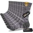 thumbnail image 1 of FREEYOKA 4 Pairs Men's Cushioned Crew Work Socks,Moisture Wicking Athletic Boot Socks for Hiking Sports Running, 1 of 8