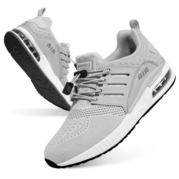 Men’s Cushioning Lightweight Running Shoes Women's Athletic Sneakers for Tennis Workout Walking Cross-Training Grey