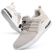 Men s Cushioning Lightweight Running Shoes Womens Athletic Sneakers for Tennis Workout Walking Cross-Training Khaki