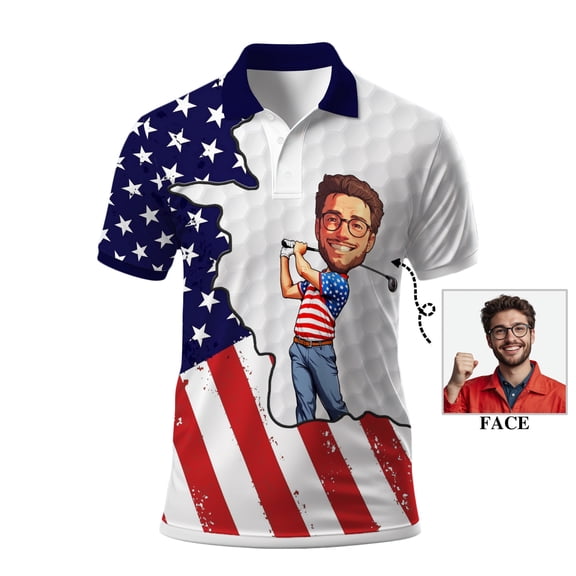 HOMYGIFTS Men's Custom Golf Polo Shirt – Moisture-Wicking, Breathable Performance Fabric
