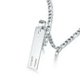 thumbnail image 1 of Men's Custom Name Necklace Engraved Name Personalised Bar Necklace Pendant,Silver, 1 of 4