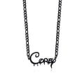 thumbnail image 1 of Men's Custom Name Necklace Hip Hop Personalised Pendant Necklace,Black, 1 of 3