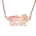 thumbnail image 1 of Men's Custom Name Necklace Silver/Gold/Rose Gold Personalized Car Pendant Necklace with Any Name Jewelry Gift for Boyfriend Son, 1 of 5