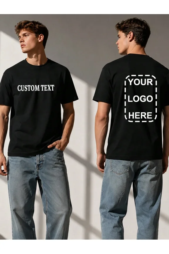 Men's Custom Personalized Cotton Graphic Crewneck T-Shirt