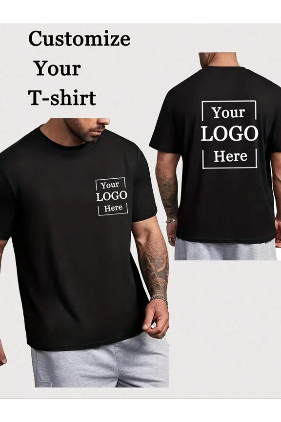 Men's Custom Personalized Logo Crewneck T-Shirt