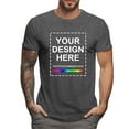 thumbnail image 1 of Men's Custom Short-Sleeved T-Shirts, Casual Round-Neck Plus Size DIY T-Shirts, Can Be Printed with Images, Logos, Slogans, Company Names, Team Names, Etc. Grey L, 1 of 6