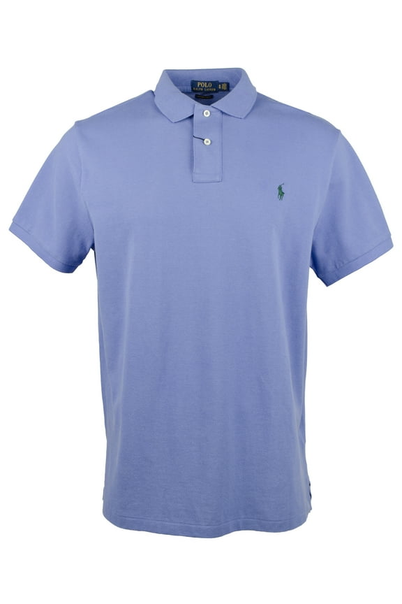 Men's Custom Slim Fit Polo Shirt-BLU-Small